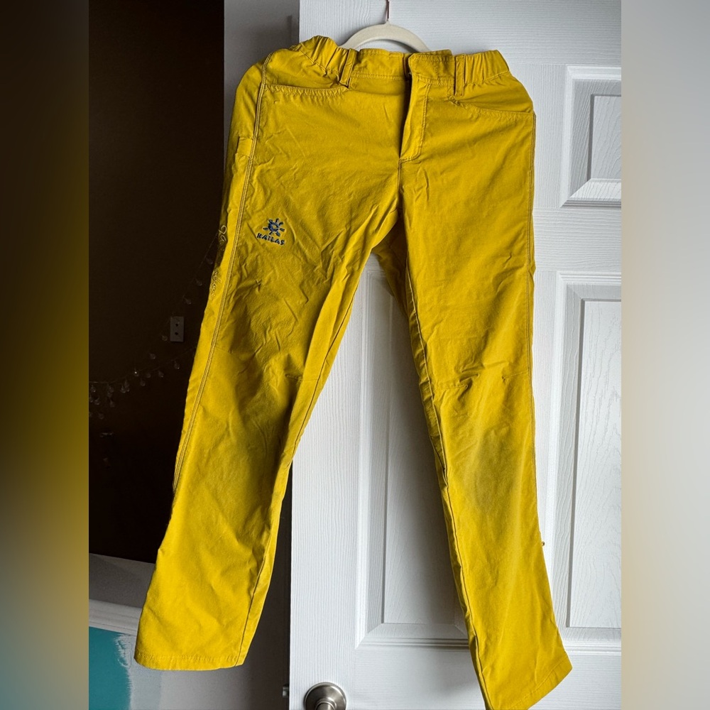 Kailas mustard yellow pants is a youth large